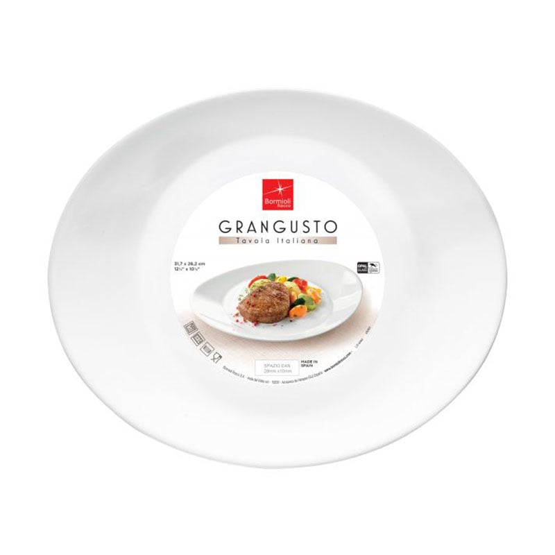 Тарілка овальна для стейка Bormioli Rocco Grangusto, 32*26 см (431290FTB121990)